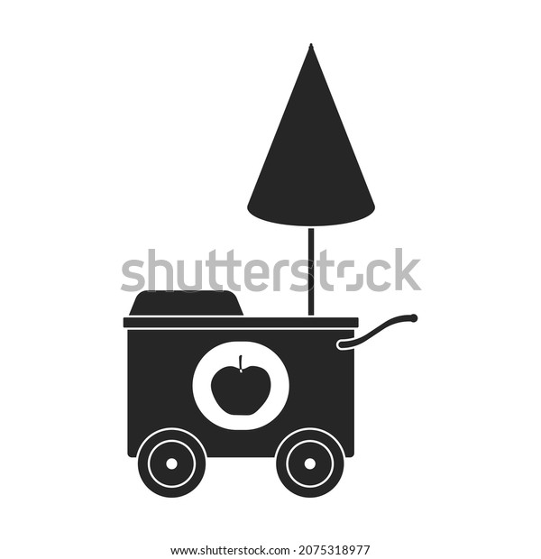 Food trailer vector icon.Black vector icon\
isolated on white background food\
trailer.