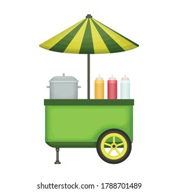 Food trailer vector icon.Cartoon vector icon isolated on white background food trailer.