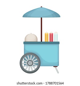 Food trailer vector icon.Cartoon vector icon isolated on white background food trailer.