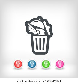 Food trash icon