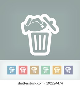 Food trash icon