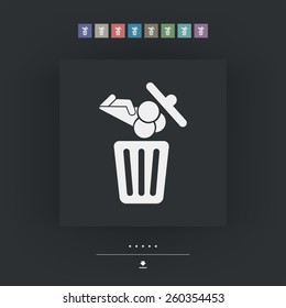 Food trash icon