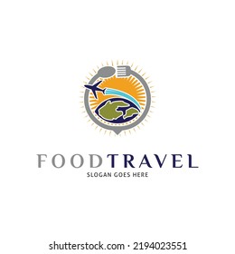 Food Travel Icon Vector Logo Template Illustration Design