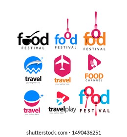 Food and travel logo design template