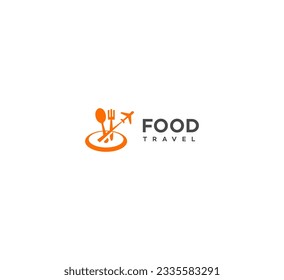 food travel logo icon vector design