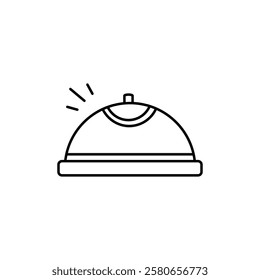 Food Tray and Cover icon Vector logo set flat