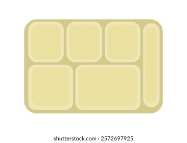 food tray flat design vector