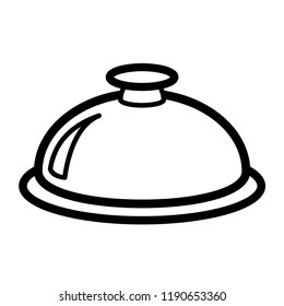 Food Tray Icon. Dish Serving. Cuisine Illustration. Applied as Trendy Symbol for Design Elements, Websites, Presentation and Application - Vector. 