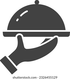 Imagen del icono de bandeja de alimentos. Adecuado para aplicaciones móviles.