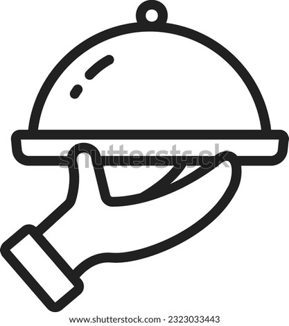 Food Tray Icon image. Suitable for mobile application.