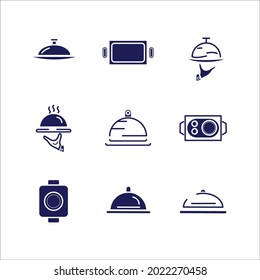 Food Tray icon set. Food Tray pack symbol vector elements for infographic web