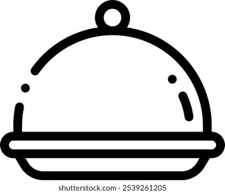 food tray icon. Thin Linear Style Design Isolated On White Background