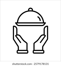 food tray icon vector design template in white background