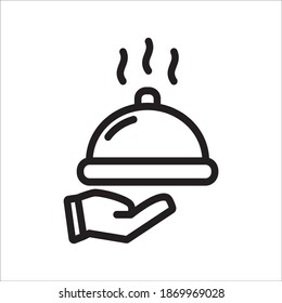 Icono de la bandeja de alimentos Ilustración de la plantilla del logotipo del vector