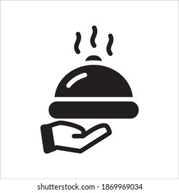 Food Tray Icon Vector Logo Template Illustration