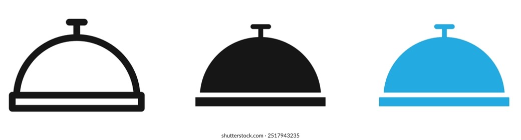 Food tray icon vector set illustration