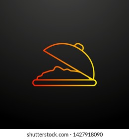 food in a tray nolan icon. Elements of food set. Simple icon for websites, web design, mobile app, info graphics