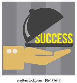 Food tray with Success, vector format