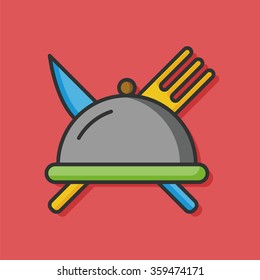 food Tray vector icon