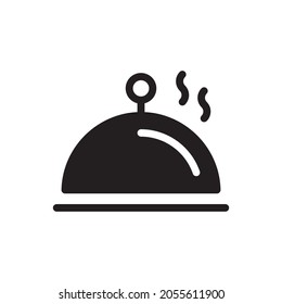 Food tray vector icon, isolated on white background