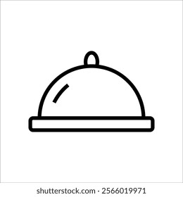 food tray vector icon line template