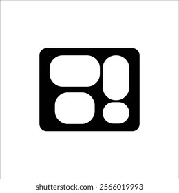 food tray vector icon line template