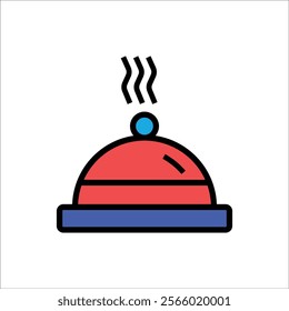 food tray vector icon line template