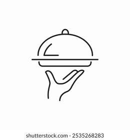 food tray worker icon sign vector
