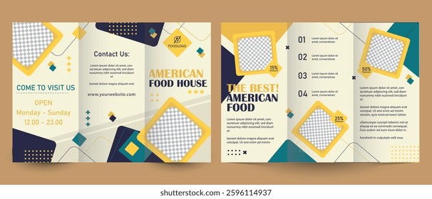 food trifold brochure design templet