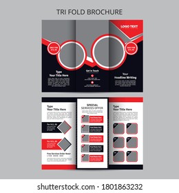 Food Trifold Brochure Design,A4 Food Menu Design Template.