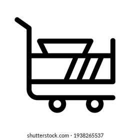 food trolley icon or logo isolated sign symbol vector illustration - high quality black style vector icons
