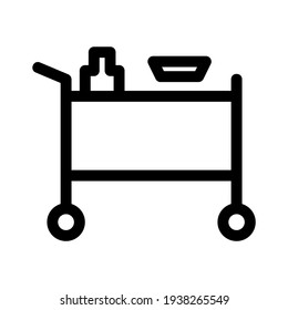 food trolley icon or logo isolated sign symbol vector illustration - high quality black style vector icons
