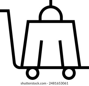 food trolley icon. Thin linear style design isolated on white background