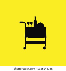 Food Trolley icon vector