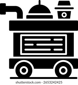 Vetor de design de ícone criativo novo do carrinho de comida