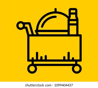 Food Trolley Vector Icon