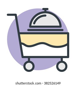 Food Trolley Vector Icon