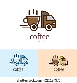 Food Truck Coffee Cafe Logo Design