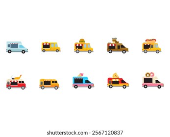 Food Truck Design Element Set