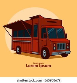 food truck emblem, festival, for your design, vector illustration