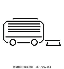Food truck equipment is being prepared for street food festival