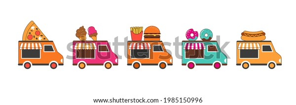 Food\
truck fair, Night market, Summer fest, food and music street fair,\
family festival poster and banner colorful\
design