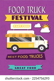 Food Truck Festiva illustration poster