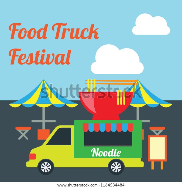 food truck festival banner and poster.
vector illustration