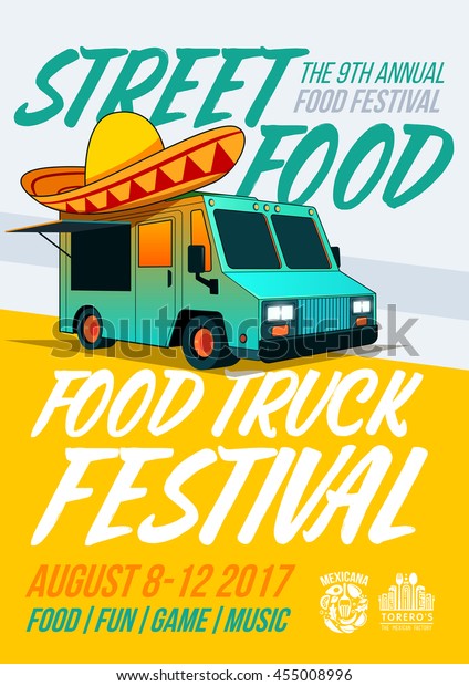 Food Truck Festival Food Brochure Vector Stock Vector