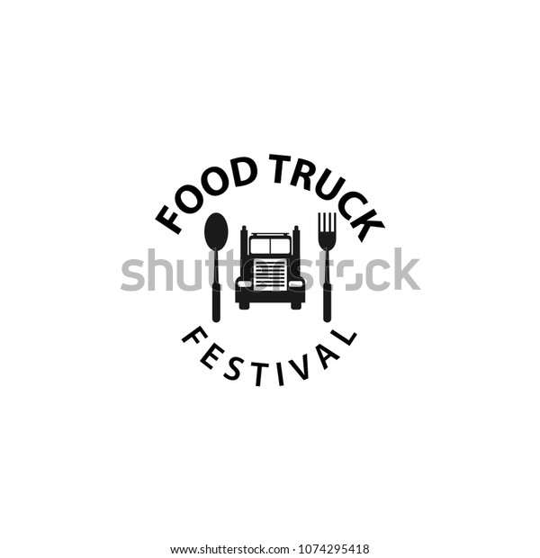 Food Truck Festival Logo Vector Template\
Design Illustration