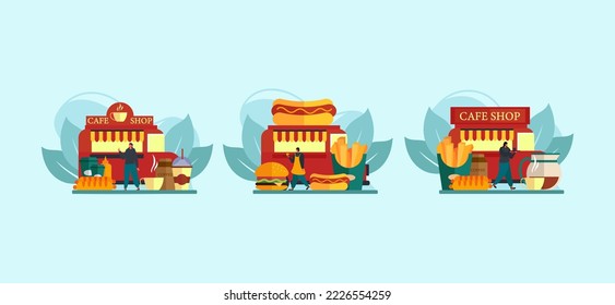 Food Truck Flat Bundle Design