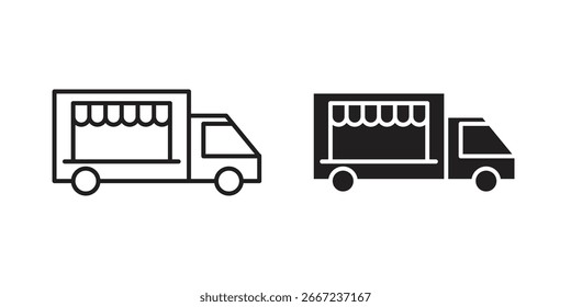 Iconos del icono del carro de la comida. Elementos del doodle.