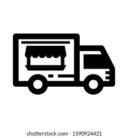 food truck icon isolated sign symbol vector illustration - high quality black style vector icons
