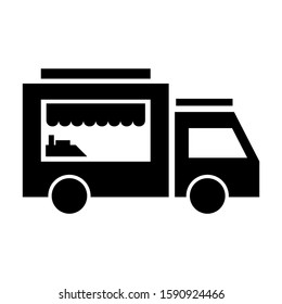 food truck icon isolated sign symbol vector illustration - high quality black style vector icons

